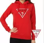 guess femmes veste mode 2012-2019U hoodie lavez petites rouge